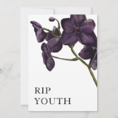 Invitation Décès de la florale noire à la jeunesse (Dos)