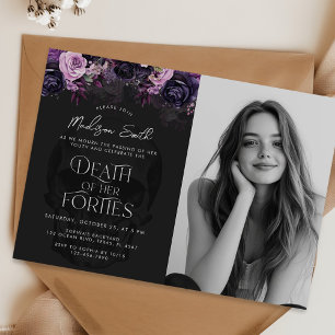 Invitation Décès de ses quarante 50e anniversaire de fête Pho