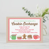 Invitation d'échange de biscuit de Noël (Debout devant)