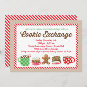 Invitation d'échange de biscuit de Noël (Devant / Derrière)