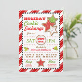 Invitation d'échange de biscuit de Noël de (Debout devant)
