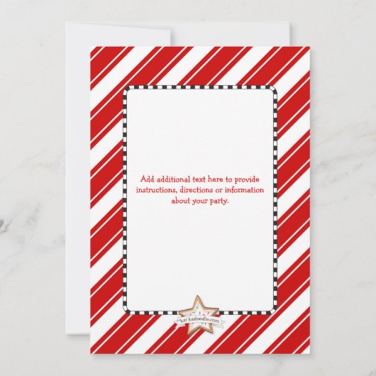 Invitation d'échange de biscuit de Noël de (Dos)