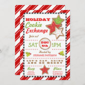 Invitation d'échange de biscuit de Noël de (Devant / Derrière)