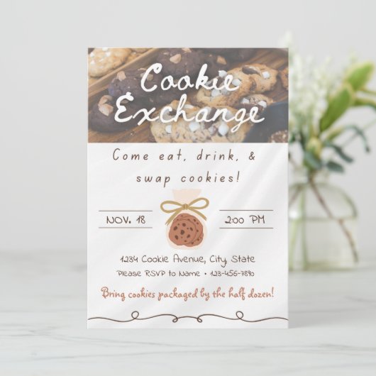 Invitation d'échange de biscuits (Debout devant)