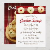 Invitation d'échange de biscuits à empreintes à ca (Devant / Derrière)