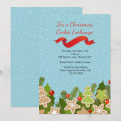 Invitation d'échange de biscuits de vacances (Devant / Derrière)