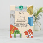 Invitation d'échange de cadeau (Debout devant)