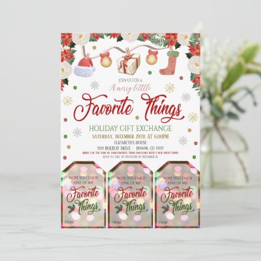 Invitation d'échange de cadeaux de Noël (Debout devant)