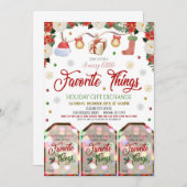 Invitation d'échange de cadeaux de Noël (Devant / Derrière)