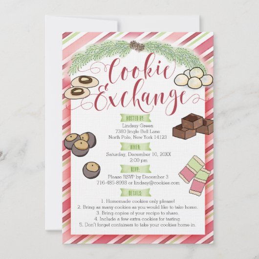 Invitation d'échange de cookies (Devant)