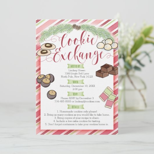 Invitation d'échange de cookies (Debout devant)