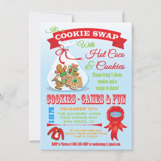 Invitation d'échange de cookies (Devant)