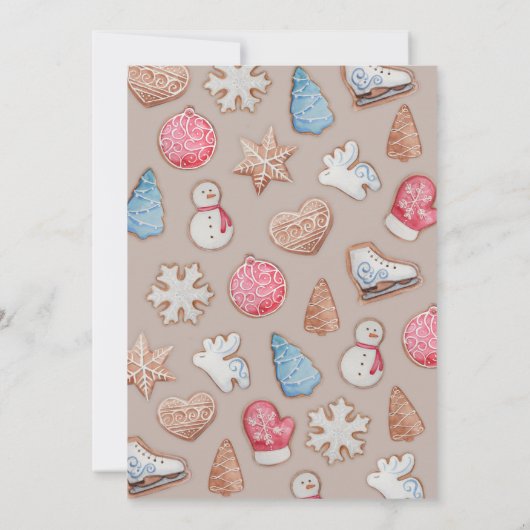 Invitation d'échange de cookies de Noël (Dos)