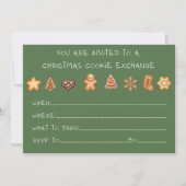 Invitation d'échange de cookies de Noël (Devant)