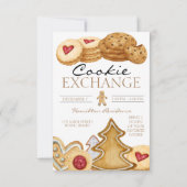 Invitation d'échange de cookies de Noël (Dos)