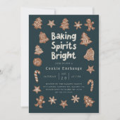 Invitation d'échange de cookies de Noël (Devant)
