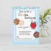 Invitation d'échange de cookies de Noël (Debout devant)