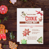 Invitation d'échange de cookies de Noël