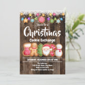 Invitation d'échange de cookies de Noël (Debout devant)