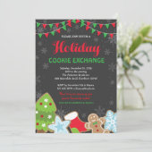 Invitation d'échange de cookies de Noël / échange  (Debout devant)