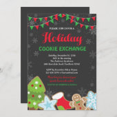 Invitation d'échange de cookies de Noël / échange  (Devant / Derrière)
