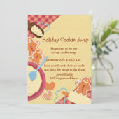 Invitation d'échange de cookies de vacances (Debout devant)