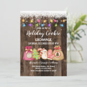 Invitation d'échange de cookies de vacances (Debout devant)