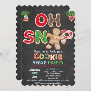 Invitation d'échange de cookies de vacances