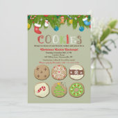 Invitation d'échange de cookies de vacances (Debout devant)