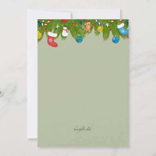 Invitation d'échange de cookies de vacances (Dos)