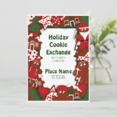 Invitation d'échange de cookies de vacances (Debout devant)