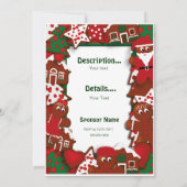 Invitation d'échange de cookies de vacances (Dos)