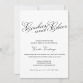 Invitation d'échange de cookies noir et blanc clas (Devant)