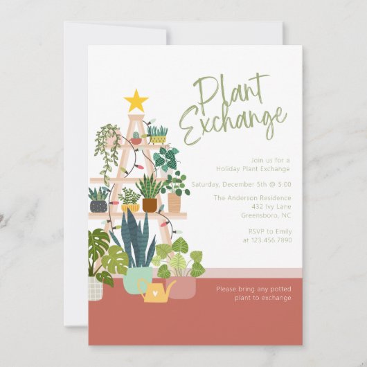 Invitation d'échange de Plantes de vacances (Devant)