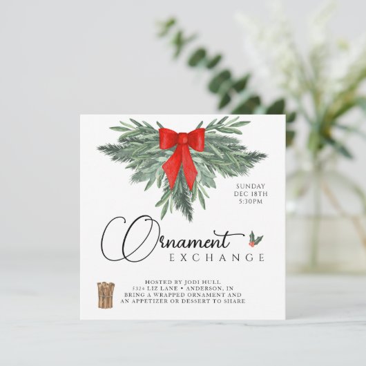 Invitation d'échange d'objets modifiable (Debout devant)