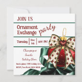 Invitation d'échange d'ornement de Noël (Devant)
