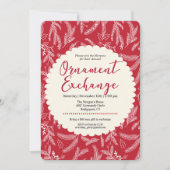 Invitation d'échange d'ornement de Noël (Devant)