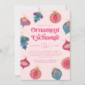 Invitation d'échange d'ornement de Noël (Devant)