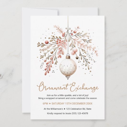 Invitation d'échange d'ornement Élégant (Devant)