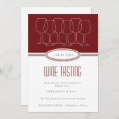 Invitation d'échantillon de vin (Devant / Derrière)