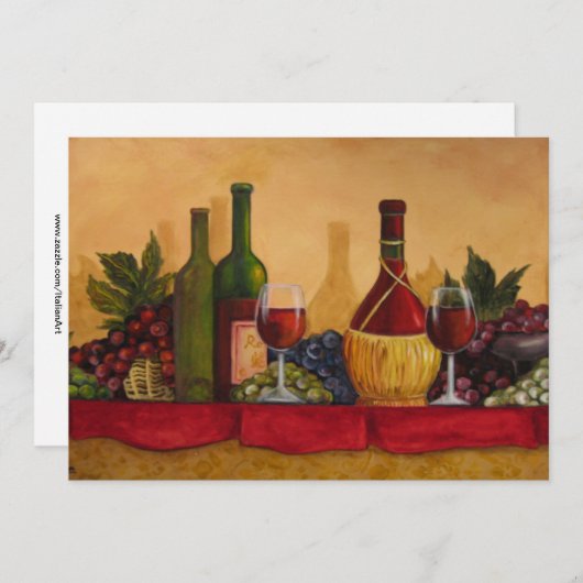 Invitation d'échantillon de vin (Devant / Derrière)