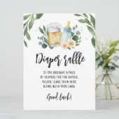 Invitation Déchet Raffle signe Jeu Baby Is Brewing Greenery (Debout devant)