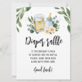 Invitation Déchet Raffle signe Jeu Baby Is Brewing Greenery (Devant)