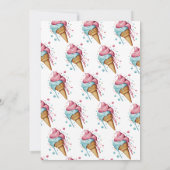 Invitation Déchets Crème glacée Anniversaire d'été (Dos)