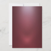 Invitation Déchets d'argent, Robe Rose Bourgogne Quinceanera (Dos)