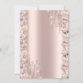 Invitation Déchets de cadres rose Rose Gold 30e anniversaire (Dos)