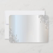 Invitation Déchets Robe Noire Tour Eiffel Sweet 16 RSVP (Dos)