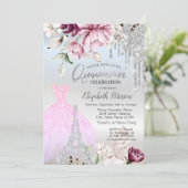 Invitation Déchets, Robe, Tour Eiffel Lilac Rose Quinceañera (Debout devant)
