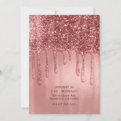 Invitation Déchirage en Rose Parties scintillant or rose doux (Dos)