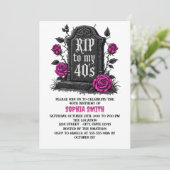 Invitation Déchirure pour 40 ans Anniversaire Gothique (Debout devant)